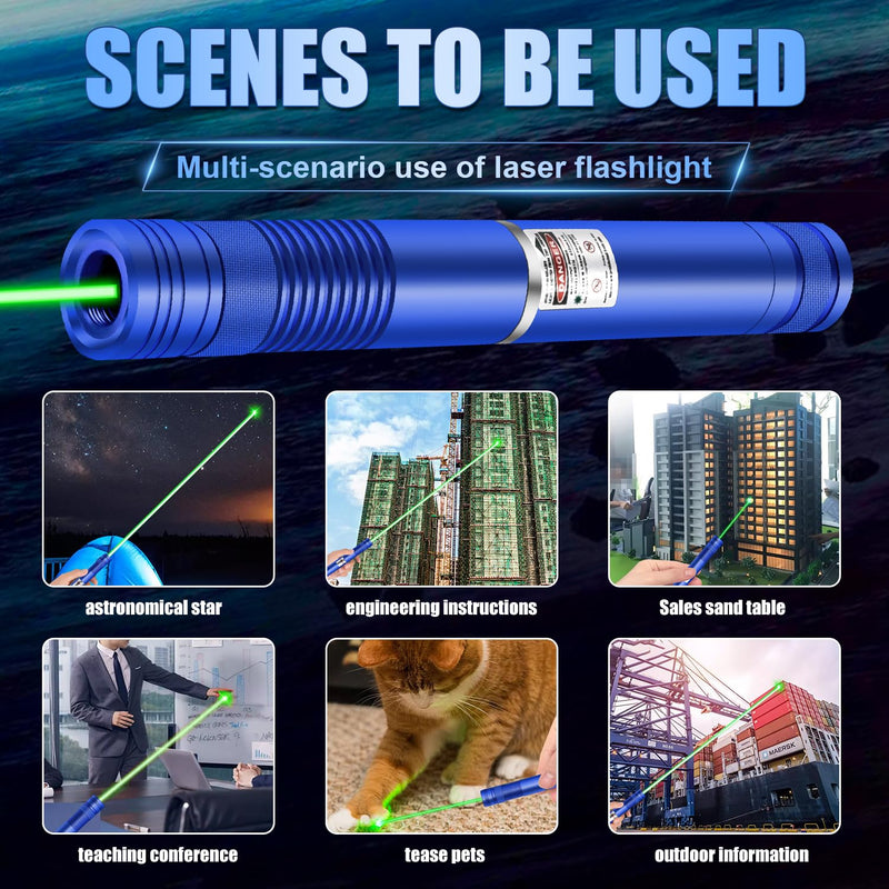 Green Laser Pointer, Long Range 20000 Feet Green Laser Pointer High Power with Star Cap for Night Astronomy Outdoor Camping Hunting