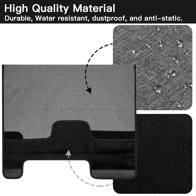 Monitor Dust Cover Compatible with iMac 24 inch 2021/2023/2024 | Oxford Fabric Protective Sleeve, Full Screen Coverage, Dustproof Anti-Scratch for iMac 24" All in one Desktop Computer, Gray