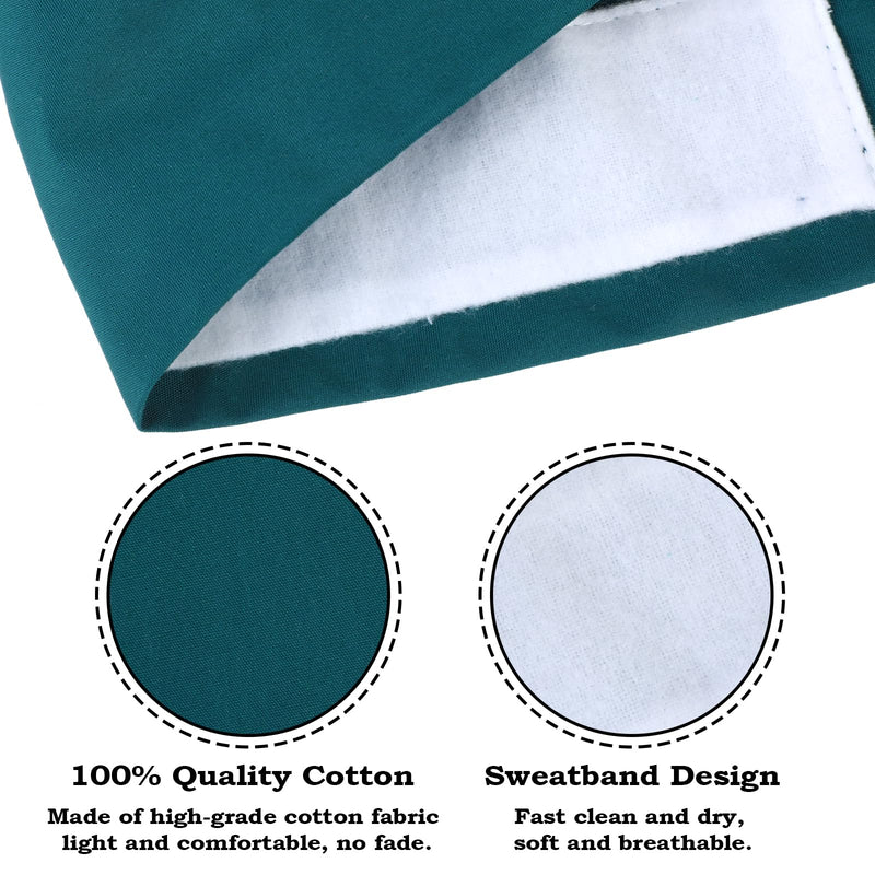 Surgical Cap Fabric Green Cotton Scrub Hat Surgical Hat Nurse Hat Surgical Caps Adjustable Work Hat with Button Sweatband Ponytail Pocket Hat Lace-up Hat for Women
