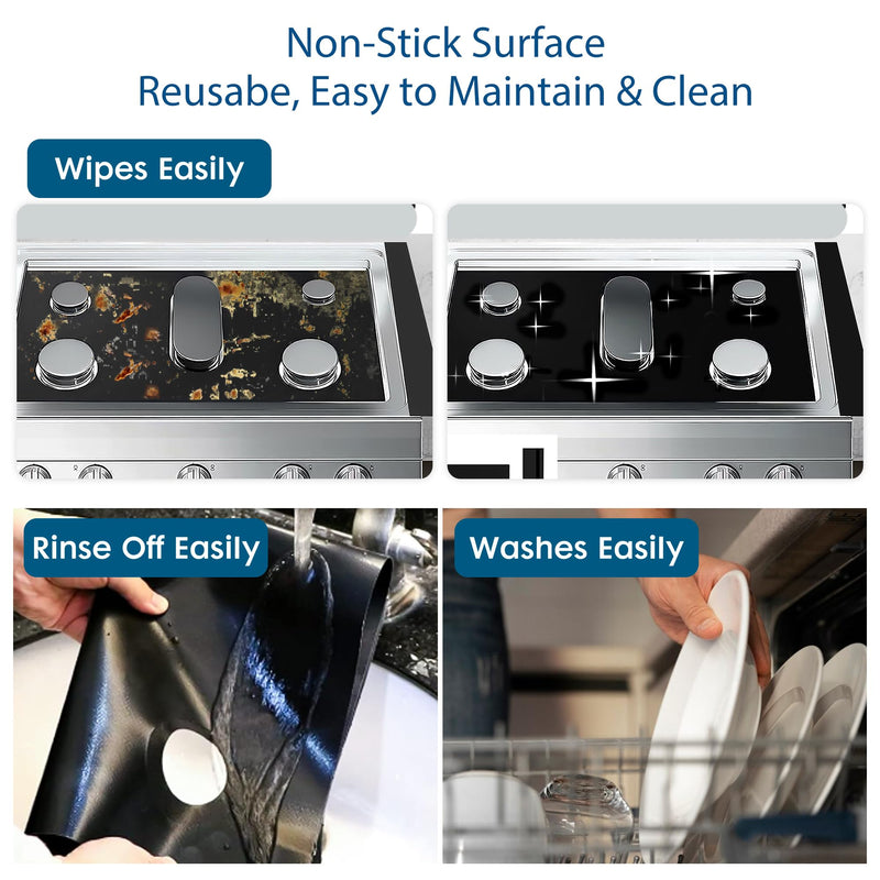 [AUSTRALIA] - Stove Top Protector for Whirlpool Gas Stove Protectors 5 Burners, Fit Model WFG540H0ES/0/1 WFG540H0EB0/1 WFG540H0EH0/1 WFG540H0EE0/1 WFG540H0EW0/1, 0.5MM Reusable Splatter Guard Stove Top Liner 