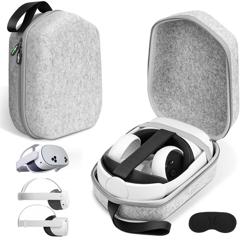 SARALR Hard Carrying Case and Travel Case for Meta Quest 3S/Quest 3/Quest 2