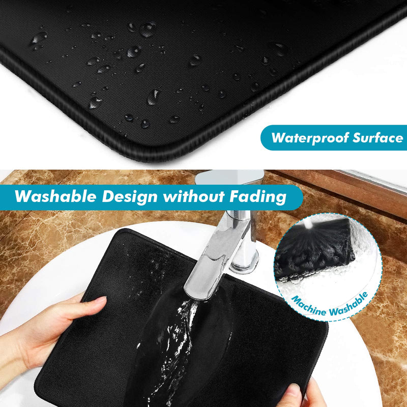 3 Mouse Pad Stitched Edges Premium-Textured Large Mouse Pads Mat Natural Non-Slip Rubber Base Mousepad for Laptop, Computer & PC, 11 x 8.7 inches, Black 3 pcs