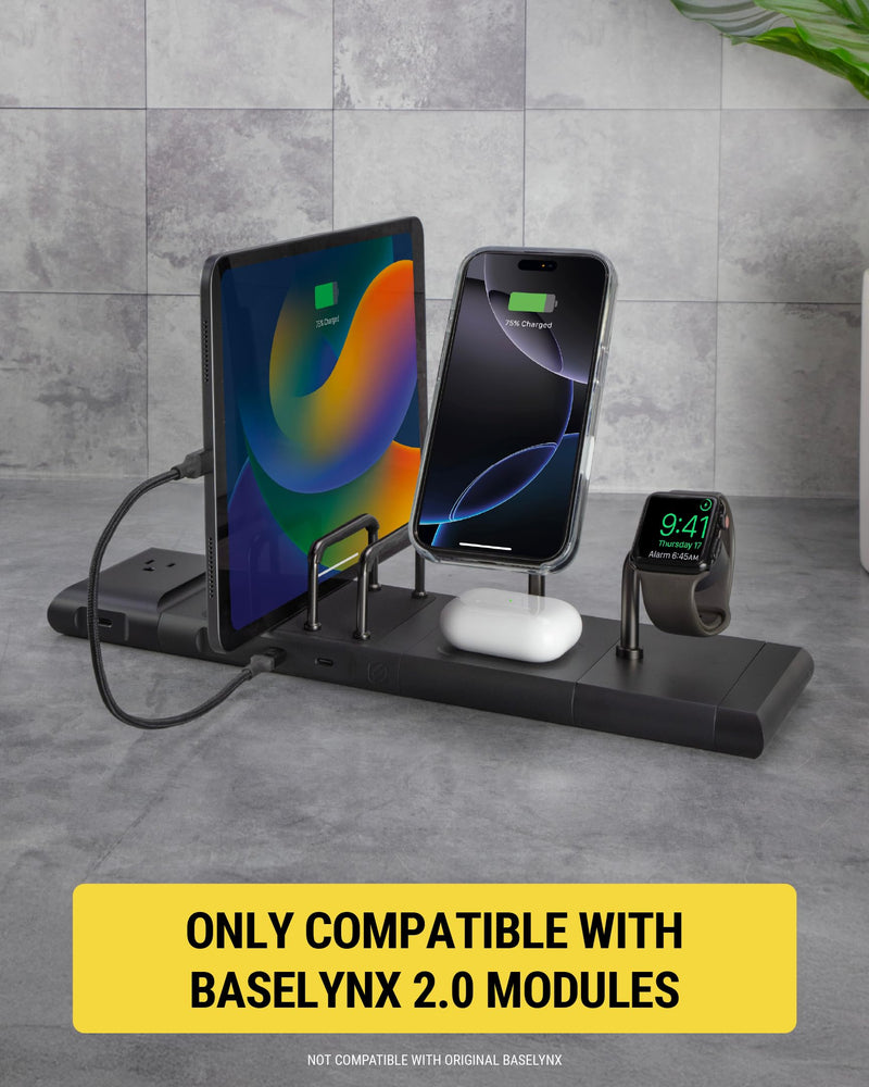Scosche BL2AW BaseLynx 2.0, Magnetic wireless Charging Stand for Apple Watch, Fast Smart Watch Charger Docking Station Compatible with Apple Watch 2, 3, 4, 5, 6, 7, 8, 9, 10, SE, Ultra, Ultra 2, Black