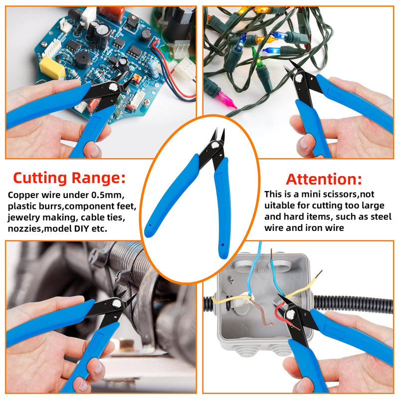 Gruiqrd Soldering Flux Paste, Lead-Free Soldering Wire, Soldering Iron Tip Cleaner, Micro Shear Wire Cutter Pliers, 4-Piece Soldering Tool Set, Soldering Iron Auxiliary Accessories, DIY Kit