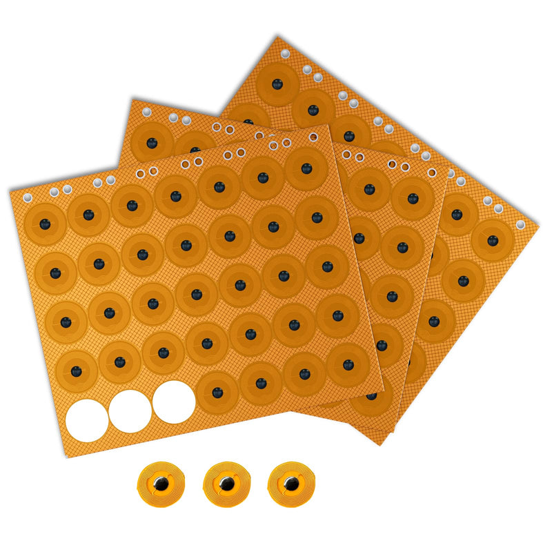 20 pcs NFC Tags NTAG215 FPC Tag Flexible Smart Nail Stickers NFC Electronic Tag Key Tags Waterproof Programmable RFID Sticker 10mm Round Yellow - Round 20 pcs