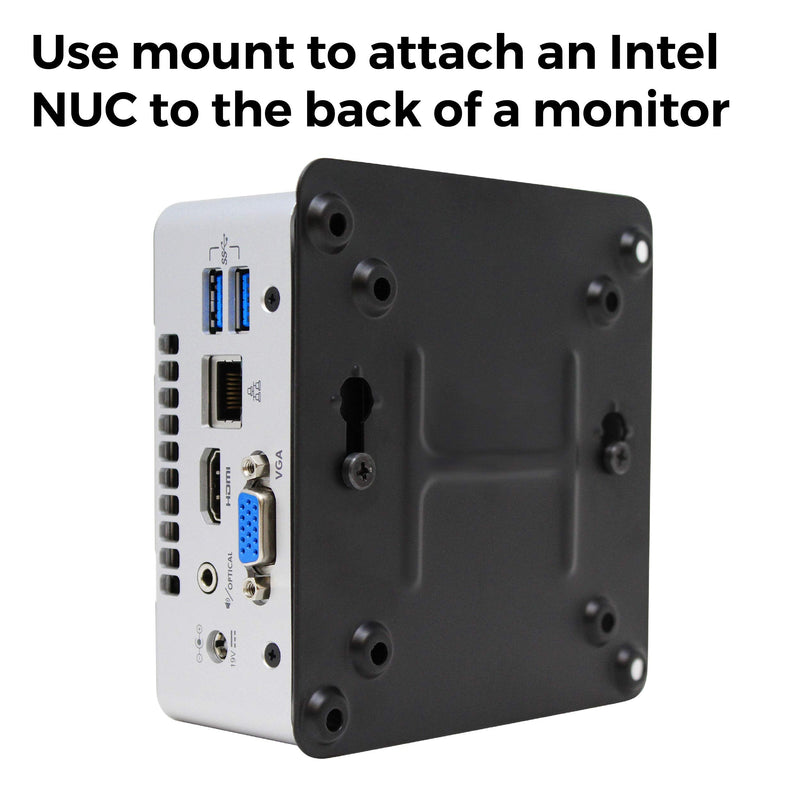HumanCentric VESA Mounting Kit Compatible with Intel NUC | VESA Adapter Bracket to Attach NUC Mini PC Computer to The Back of a Monitor