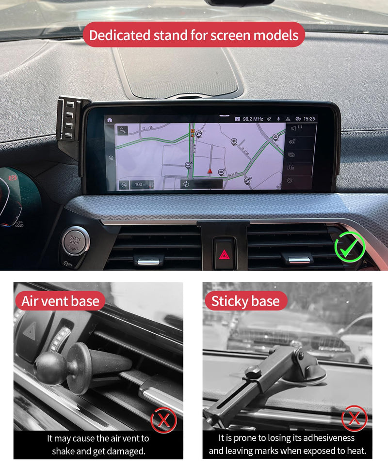 Auto Clamp Car Phone Holder for BMW X3/X4 2019-2021, 10.25/10.3" Screen | Universal Mechanical Clip Cell Phone Mount Accessories Fit iPhone Android,Automobile Cradle GPS Dashboard Navigation Bracket 10.25/10.3-inch for 2018-2021 X3/ 2019-2023 X4