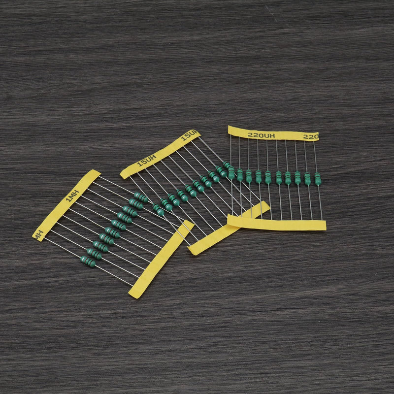 Be In Your Mind 200-Piece Inductor Assortment Set 1 UH - 4.7 MH 1/2 W Inline Inductor Colour Ring Inductance Assortment 10x20 Specifications in Plastic Boxes for Electrical Circuit Devices