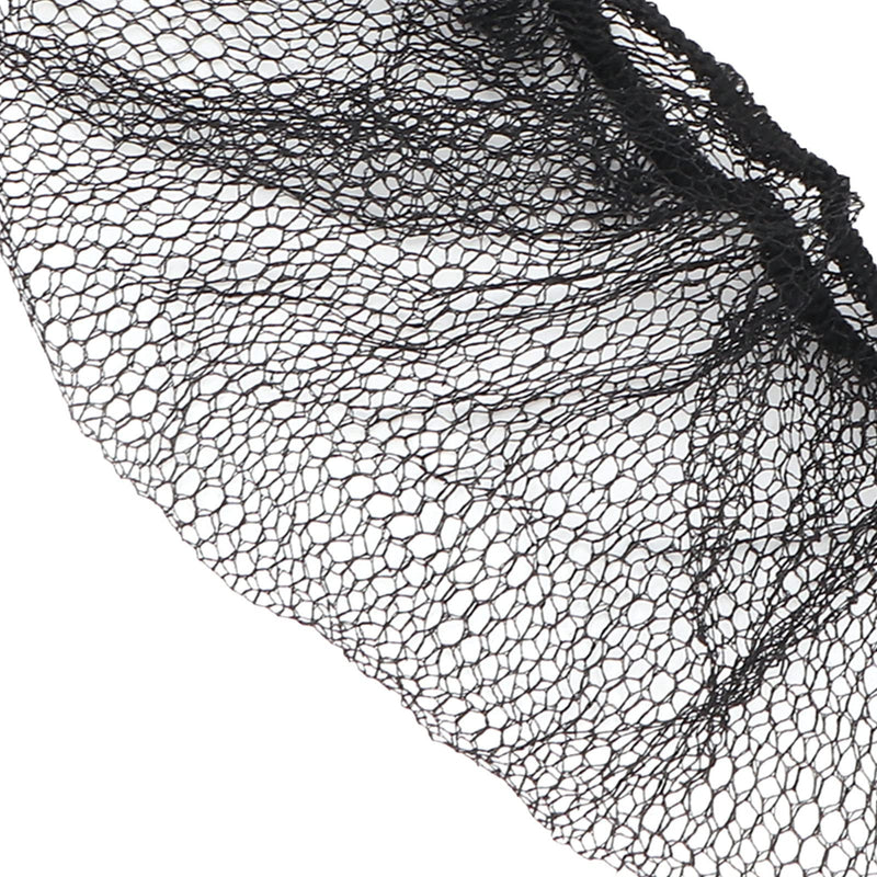 YUYTE Beard Protection Nets, Pack of 100 Nylon Beard Nets, Beard Protection, Disposable Nylon, Elastic, Breathable, Latex-Free, Beard Protection Nets (Black) Black