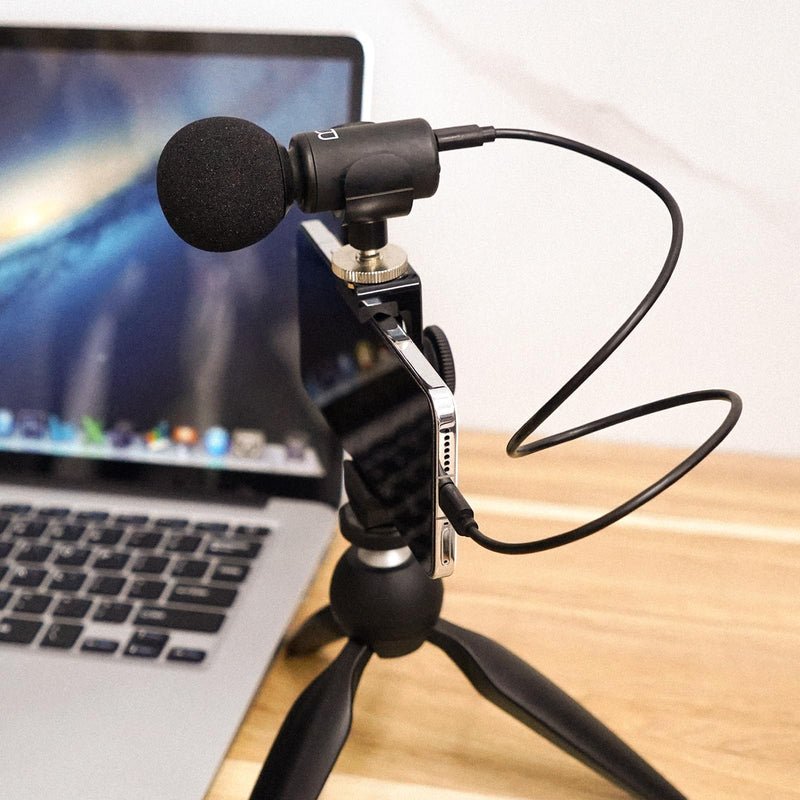 GEEKRIA for Creators USB C to Micro USB Microphone Cable 1.6 ft / 50 CM, Compatible with Shure MV7, MV88+, MV5, MV51, MVi, Mic Cord (Black)