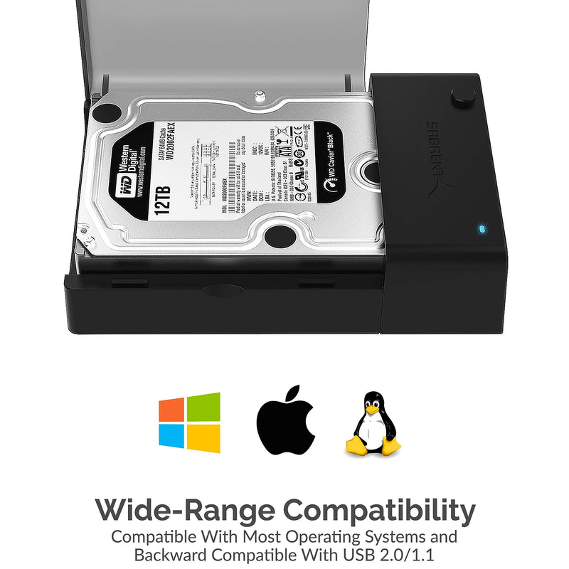 3.5-Inch to x2 SSD / 2.5-Inch Internal Hard Drive Mounting Kit with USB 3.0 to SATA External Hard Drive Lay-Flat Docking Station for 2.5 or 3.5in HDD, SSD