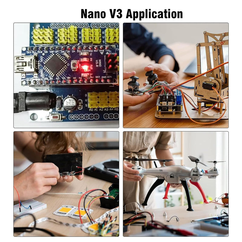 [AUSTRALIA] - Nano V3.0 Board with Cable, AYWHP 5PCS Nano Board ATmega328P, CH340G Chip 5V 16M, Microcontroller Compatible with Arduino Nano (USB C Port) 5 
