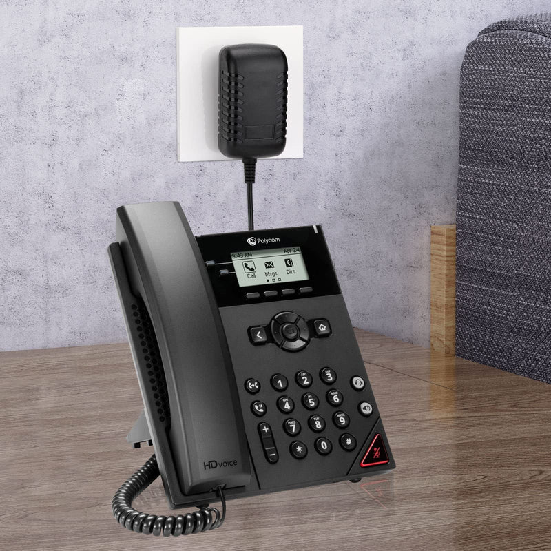 48v Power Supply, 48v Power Adapter is Compatible with polycom IP Phones VVX 300, 301, 310, 311, 400, 401, 410, 411, 500, 501, 511, 600, 601, 611, Sound Point IP 560, 670...