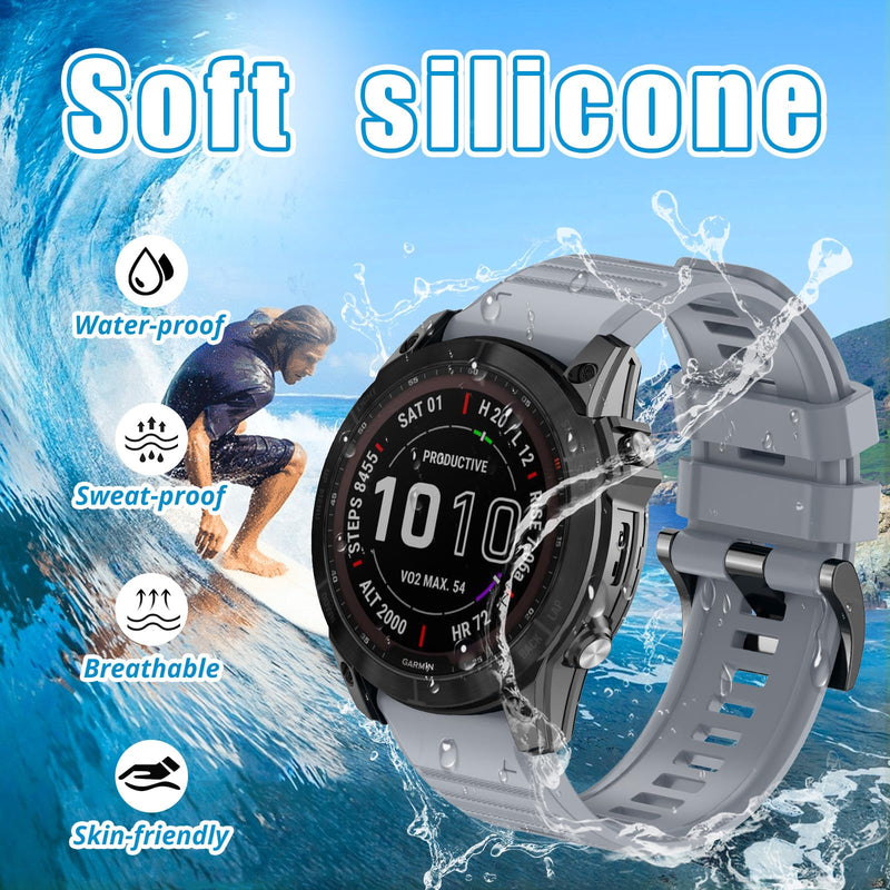 ZPJPPLX 22mm Watch Bands for Fenix E 8 AMOLED 47mm 7 6 Pro 5 plus,Quick fit Strap for quatix 6 7 8 epix Pro tactix 8 AMOLED 47mm/Approach S62 S70/Forerunner 965 970 955 945/Descent G2 G1