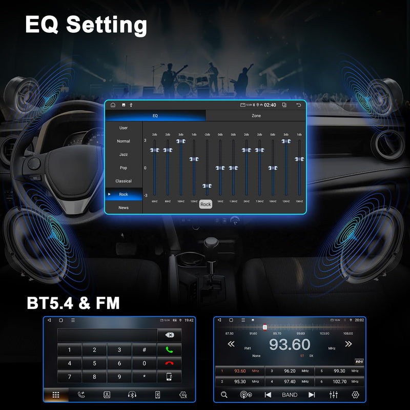 4Core & 32GB Android 15 OEM Car Radio for Toyota Camry 2007-2011 | Upgrade Wireless CarPlay & Android Auto with WiFi 6, Bluetooth 5.4, GPS, FM/RDS Radio, EQ, SWC, 1080P Backup Camera OEM-4Core-2GB RAM+32GB ROM
