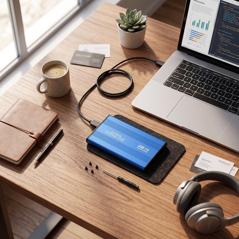 POCREATION 1Tb External Hard Drive External Hard Drive 2.5In Usb3.0 to Enclosure, Portable Exrnal Hard Dries 1Tb 2Tb, 1T Hard Drie Exrnal