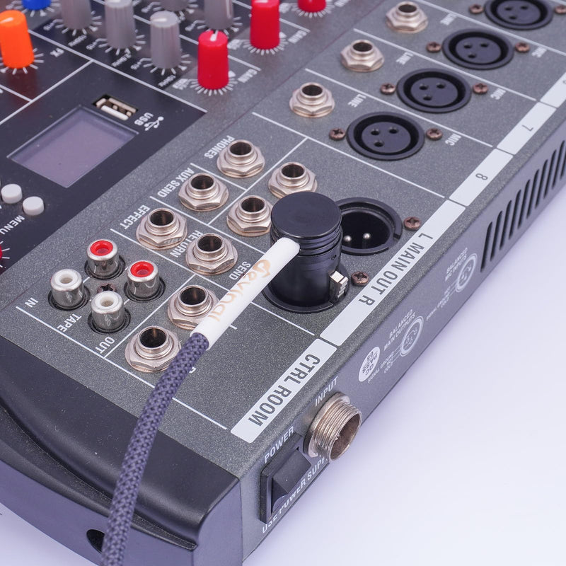 [AUSTRALIA] - Devinal Rotatable Right-Angle XLR Cable, Adjustable-Angle Low-Profile XLR Microphone Adapter Connector, Right-Angle Mic Cord on Both Ends (Male and Female) 0.8 FT 2 pcs Angle Male to Angle Female 1FT 