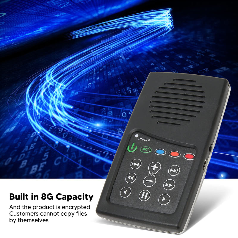 [AUSTRALIA] - Solar Powered Bible Reader, Portable Electronic Bible Audio Player Built in 8G Capacity for Seniors and The Blind. 350mAh (English KJV with French with Aramaic) English KJV with French with Aramaic 
