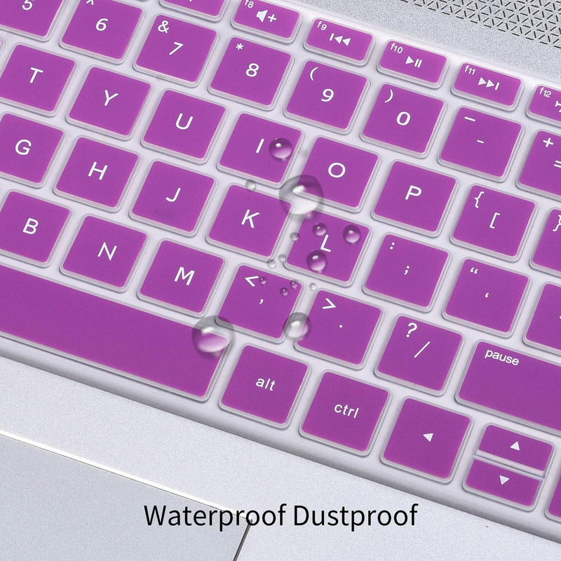 Keyboard Cover for HP Laptop 15-dy 15-dw 15-bs/bw 15-cb/cc/cd/cs 15-ef 15t 15z 15t-dy200 15t-dw300 15-dy2024nr dy2021nr dw3033dx dw1083wm HP Spectre x360 15t eb0043dx/ 15-ef1023dx ef2126wm, Purple