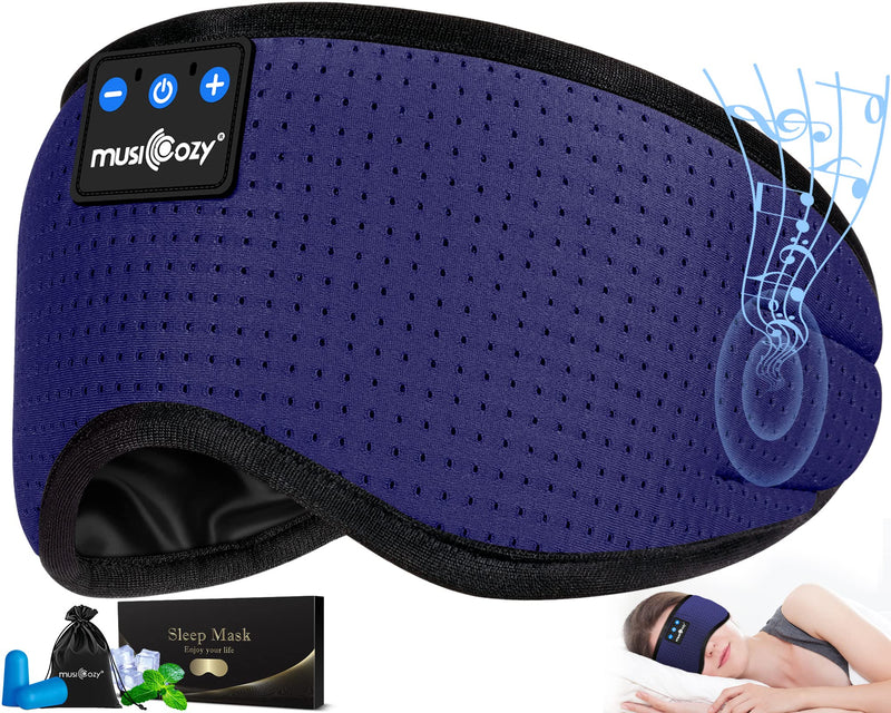 MUSICOZY Sleep Headphones Bluetooth Headband Sleeping Eye Mask & Bluetooth 5.4 Module Kit with Speakers and Charging Cable