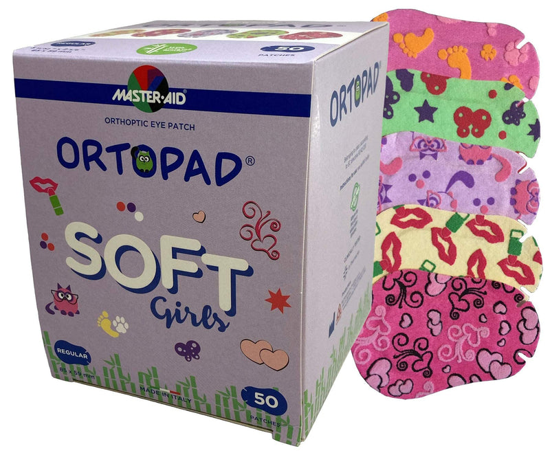 Ortopad® Soft Bamboo Girls Eye Patches, 50/Box (Regular Size, 4+ yrs) Textured Accents Regular
