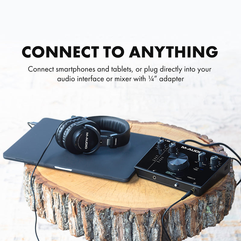 M-AUDIO HDH40 Closed-Back Over-Ear Headphones | Flexible Headband Design, 2.7m Cable for Studio Monitoring, Podcasting, and Audio Recording