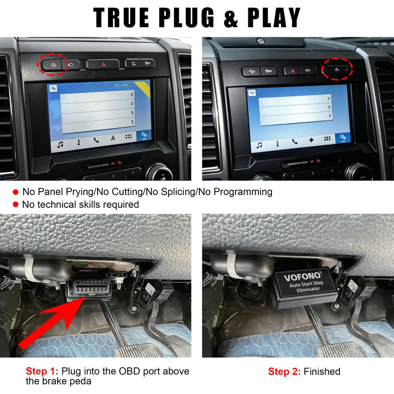 Auto Start Stop Eliminator for F150 2015-2020 Plug Play Ford Accessories | Easy-Install Autostop Device, A-Off Start Stop System black-1 2015-2020 Ford F-150