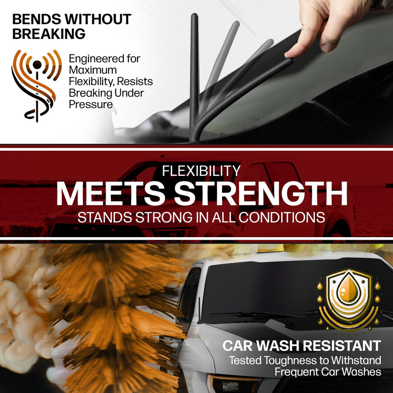 [AUSTRALIA] - AntennaMastsRus Short Rubber Antenna for GMC Sierra 1500 (2006-2026) - German Engineered with Internal Copper Coil for Enhanced Signal Reception - Car Wash Proof & Easy Install - 6 3/4 Inch 