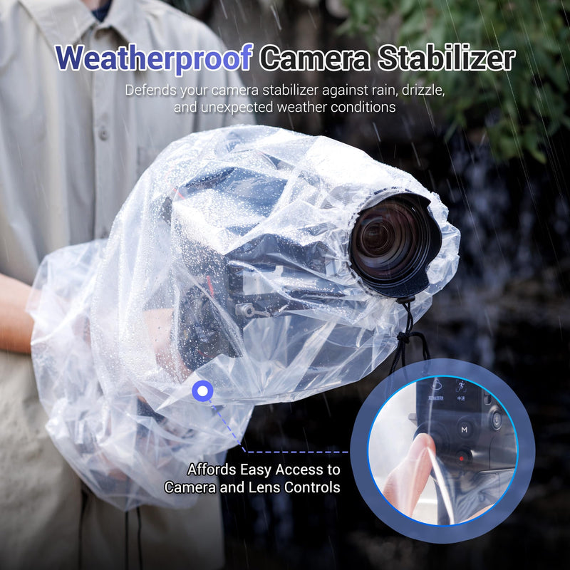 [AUSTRALIA] - 2Pack Clear Stabilizer Rain Cover,Gimbal Stabilizer for Camera Raincoat fits DJI RS 4 Pro RS4 RS 3 Mini Pro,RSC 2,RS 2,Ronin-SC S, Weebill 3S,Crane M2S & More Stabilizer Below 16.3x8.6x7.7 (2 Pack)for Gimbal Stabilizer 