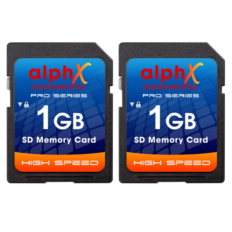 AlphX Innovations 1gb SD Card, pack of 2