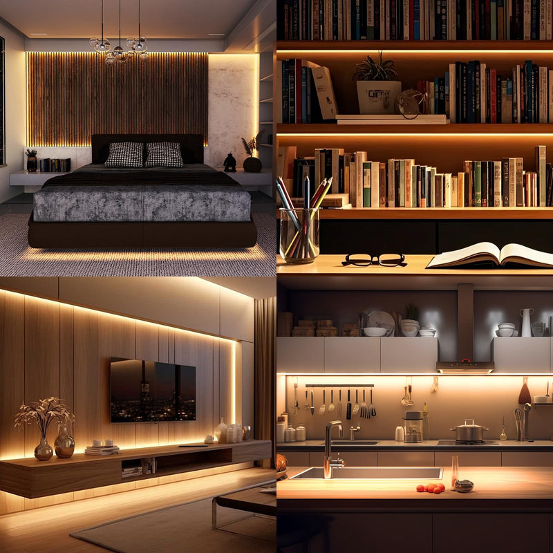 [AUSTRALIA] - COB LED Strip Light 3000K 40FT/12M warm white led strip Dimmable High Lumen Strip with IR Remote 24V UL Certified Adapter Suitable Adhesive Indoor COB LED Strip for Bedroom Living Room, Shelf, Cabinet 3000K-40FT 