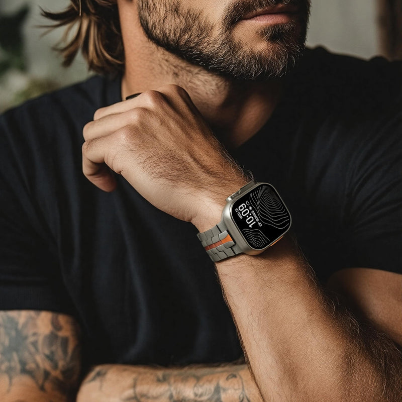 Titanium Band Compatible with Apple Watch Ultra ＆ Ultra2 49mm 46mm 45mm 44mm, Durable Lightweight Titanium Metal Strap, for iWatch Series 10 9 8 7 6 5 4 3 2 1 SE Men Women Bands 49mm/46mm/45mm/44mm/42mm(Series 3) Titanium Orange