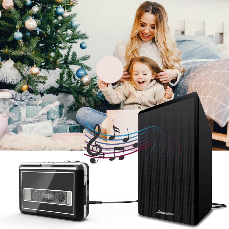 [AUSTRALIA] - Cassette Player Converter- Convert Tape to Digital MP3 Digital, Portable Tape Player with Auto-Reverse, 3.5MM Earphone Jack Tape Player/Converter 