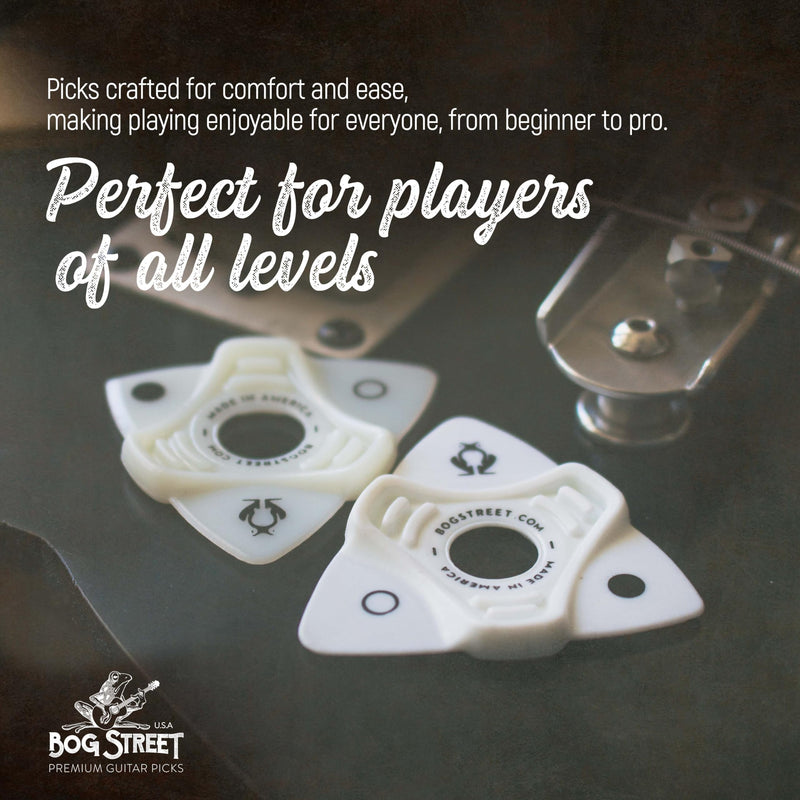 [AUSTRALIA] - Bog Street Lead & Rhythm (Leap Series) Non-Slip Guitar Picks Made in USA Pack of 6 Plectrum for Guitar for Beginners & Hand Impairments 