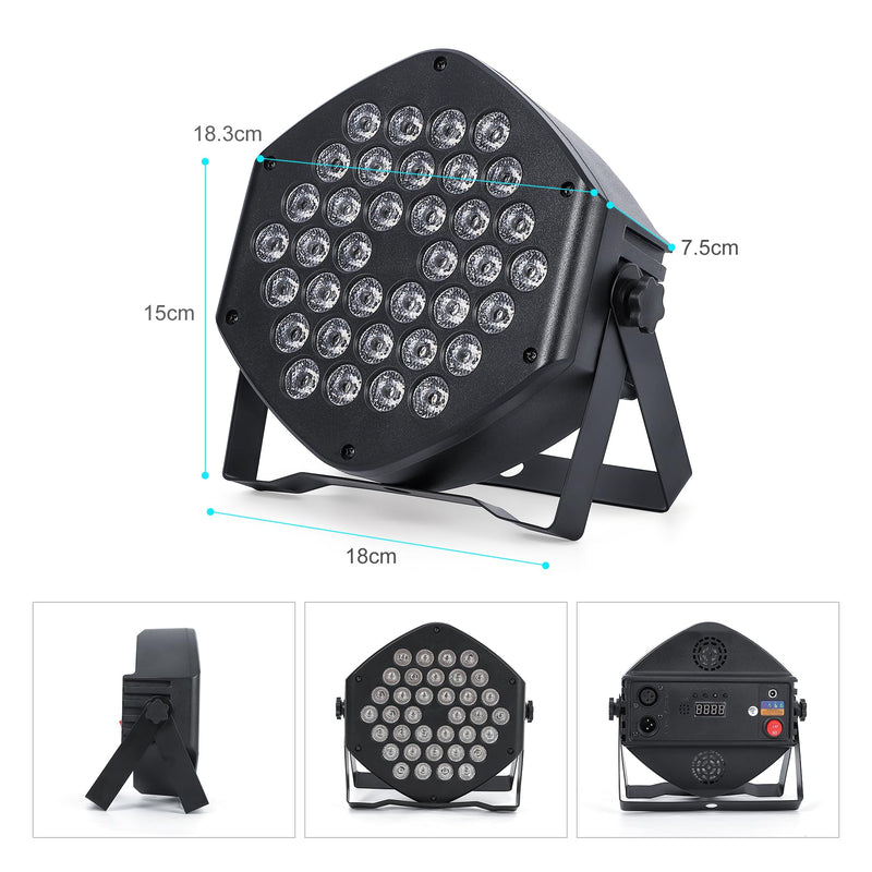 Rechargeable Par Can Lights 1 Pack Wireless Led Uplights Battery Powered Uplighting RGB 36W Stage Lighting for Events Dj Wedding Party Litake