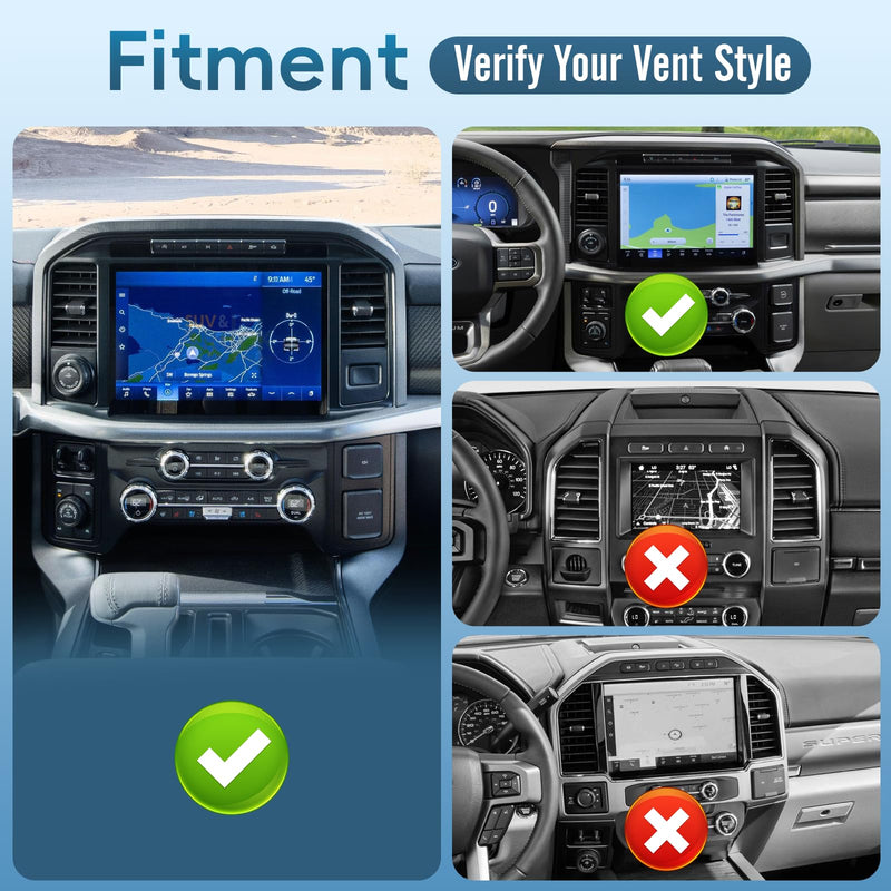 Kaishengyuan Car Vent Wireless Charger Phone Mount for 2021-2026 Ford F-150 | 2023-2026 Super Duty F250/F350/F450 | 15W Fast Charge| | 20 Metal Magnets| Non-BlockVent| 1-Min Install| Magsafe Smartphones Charging-Magnetic
