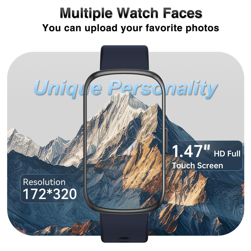 Fitness Tracker, Smart Watches for Women Men with 24/7 Heart Rate/Blood Pressure/Blood Oxygen Monitor, Sleep Tracker, Calories&Step Counter, IP68 Waterproof Health Activity Trackers for Android&iPhone