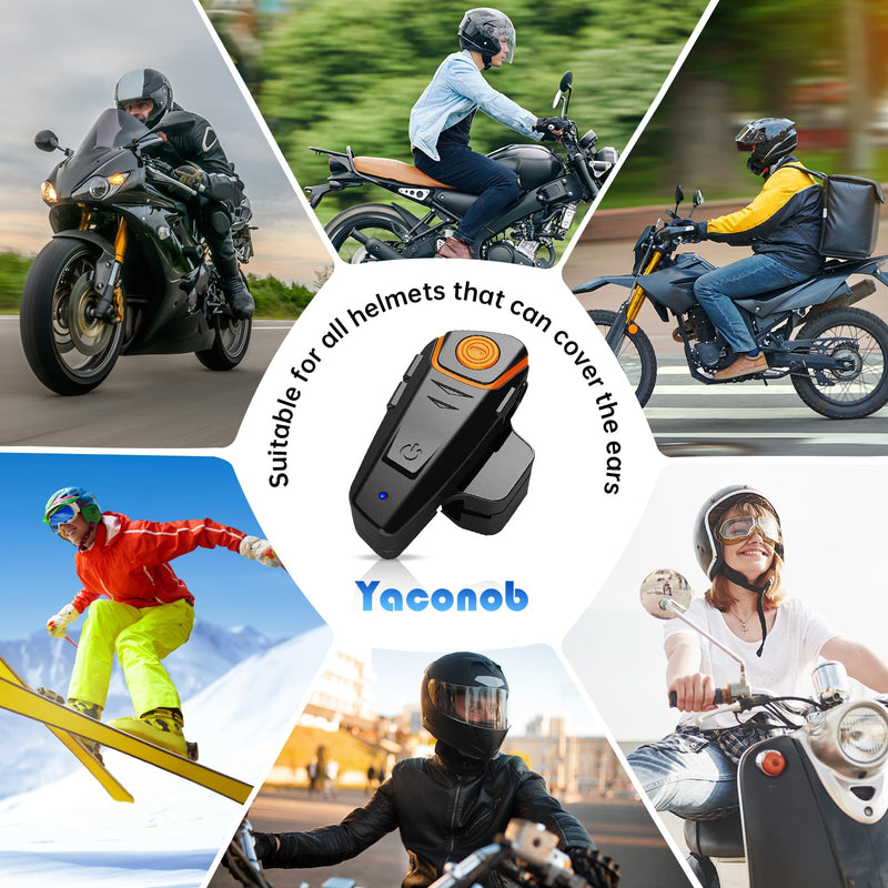 Helmet Bluetooth Headset Bt-S2ns, 1000m Helmet Communication System, Connect Up to 3 People 2 People Talk At The Same Time（1pack） 1 Pack