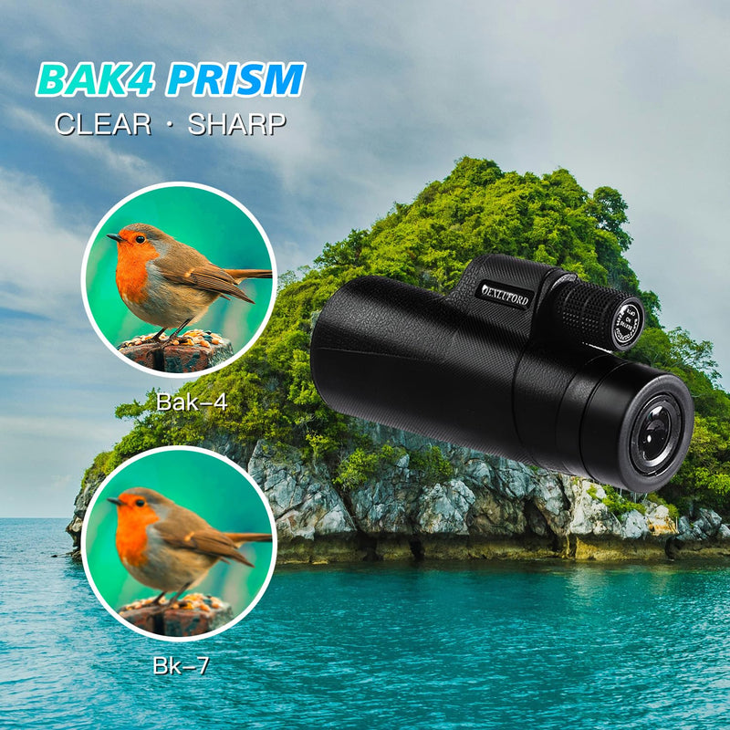 80X100 Monocular for Adults - Monocular Telescope High Definition with Smartphone Holder & Tripod, High Power Monoculars for Adults Watching Hunting Camping Hiking Travling with Zoom Focus