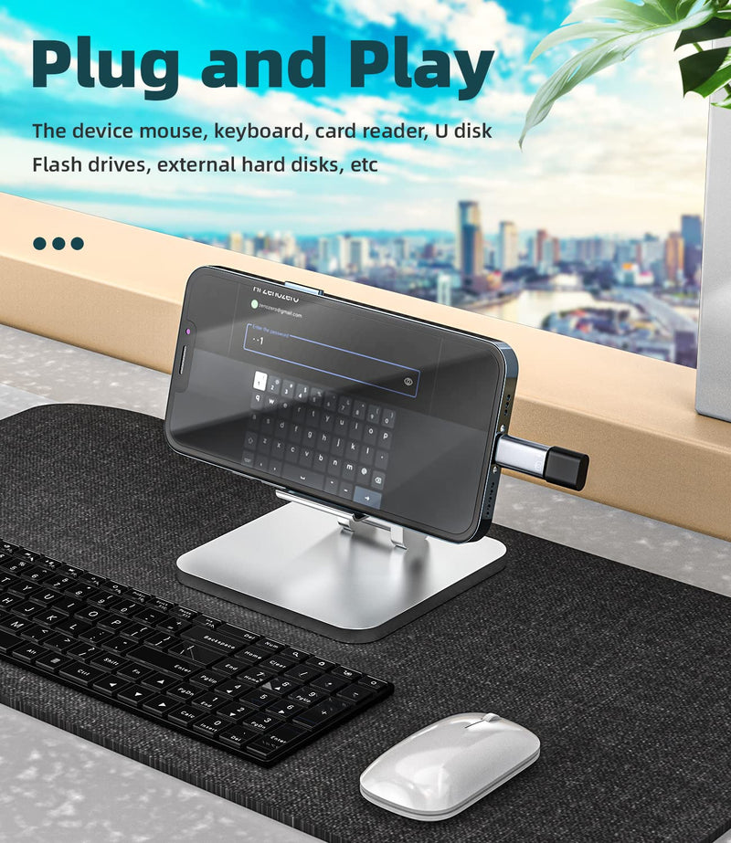 [AUSTRALIA] - iPhone OTG Adapter USB C Female to Lightning Male(2Pack)Apple Charger Data Sync Dongle Type-c Camera Card Reader Flash Drive Keyboard Mouse U Disk Converter for 14 13 11 12 Pro Max Xr X Xs 8 7 Se Plus 