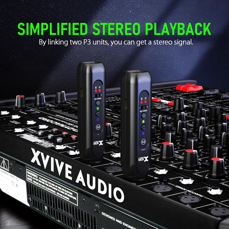 Xvive P3 Wireless XLR Bluetooth Receiver, Bluetooth Adapter for Speakers, Audio Mixer, PA Systems, DJ System(P3 XLR) P3 XLR BLUETOOTH