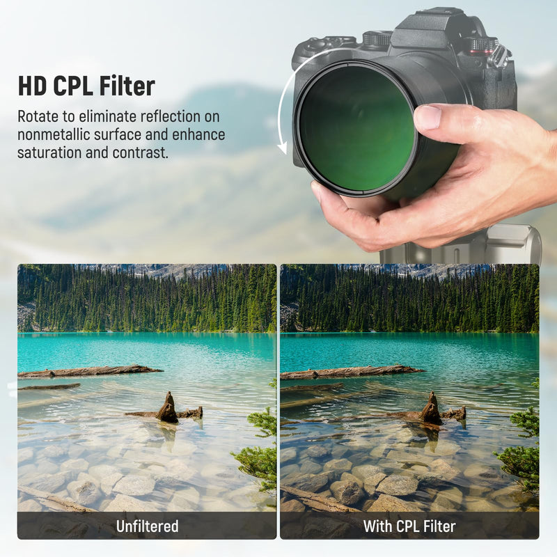 [AUSTRALIA] - NEEWER 77mm CPL Filter with Lens Cap, Ultra Slim Multi Resistant Nano Coated Circular Polarizing Filter with HD Optical Glass for Camera Lens, Reduces Reflection & Glare, Boosts Contrast CPL w/Lens Cap 