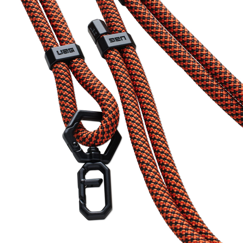 URBAN ARMOR GEAR UAG Crossbody Phone Lanyard, 10mm/7mm Adjustable Paracord Body Strap Civilian 7mm Rust/Black