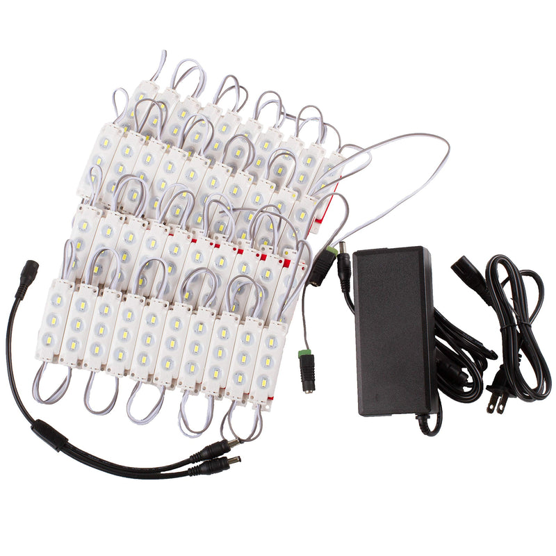 40ft Storefront Orange LED Light Super Bright 5630 Module with UL 12v 6 Amps AC Power Package