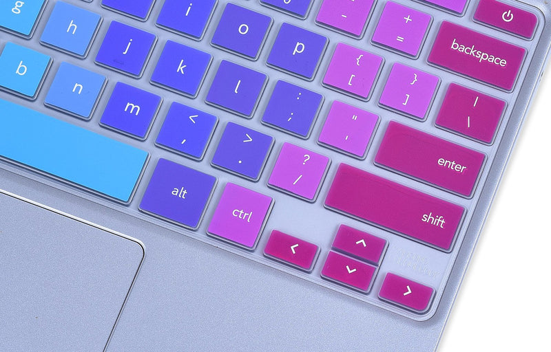 Colorful Keyboard Cover for 2020-2017 Samsung Chromebook 4 3 XE310XBA XE500C13 XE501C13 11.6/Chromebook 4 15.6" XE350XBA/Chromebook 2 XE500C12/Chromebook Plus V2 XE520QAB XE521QAB 12.2", Rainbow