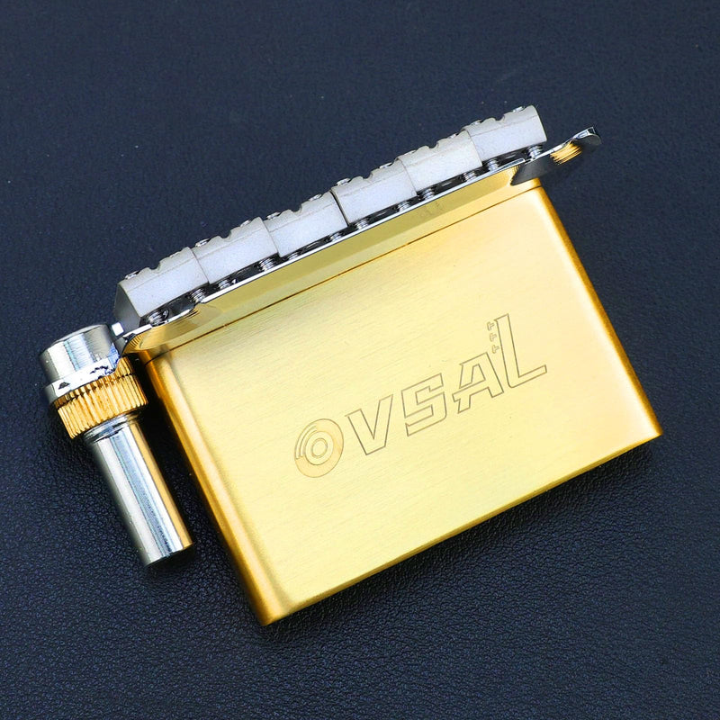 [AUSTRALIA] - Brass Electric Guitar Bridge Block 10.8mm Tremolo Bridge Block Compatible with Start ST 6-string Electric Guitar Replacement Parts（64mm×40mm×14mm） 10.8 Brass Style A 