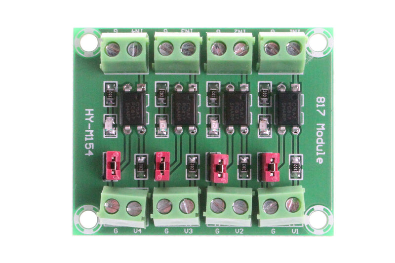 NOYITO PC817 4-Channel Optocoupler Isolation Board Voltage Converter Adapter Module 3.6-30V Driver Photoelectric Isolated Module