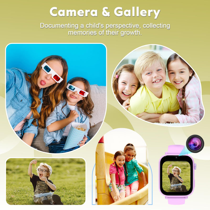 4G Kids Smart Watch with GPS Tracker for Boys Girls SOS Video Call 4G Purple