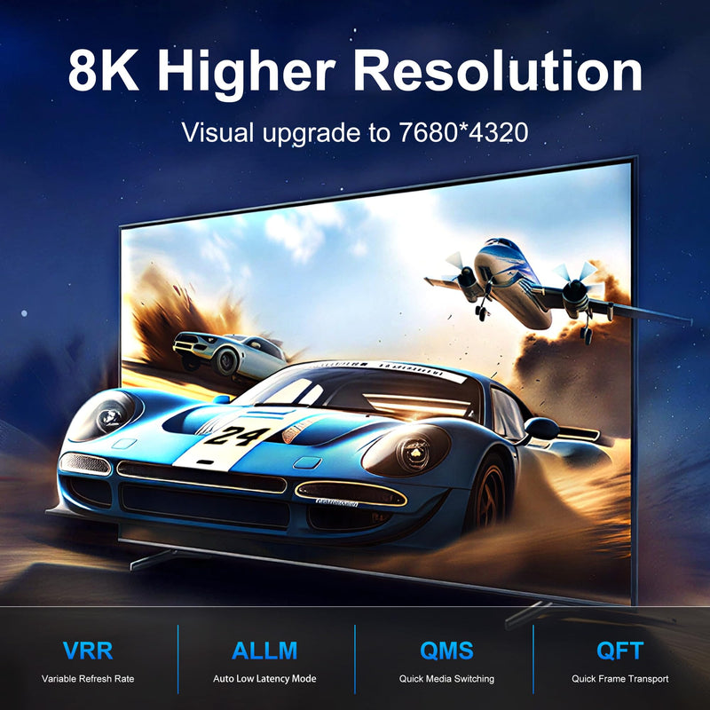 Fiber Optic HDMI 2.1 Cable 130ft, 8K Long Active HDMI Cable, High Speed Fiber HDMI Cord 8K@60Hz 4K@120Hz, Dynamic HDR, eARC, HDCP 2.2&2.3, 3D, for HDTV Monitor Game Laptop Home Theatre