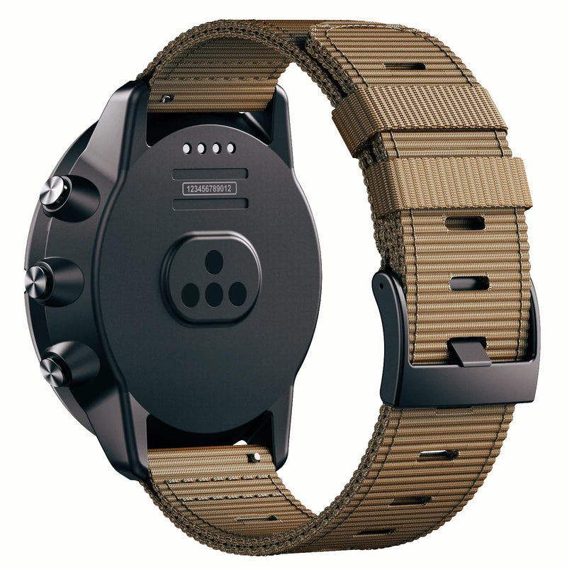 24mm Watch Band for Suunto 7/9/9 Baro/D5, Premium Nylon Replacement Watch Strap for Suunto Spartan Sport/Spartan Sport Wrist HR/Baro Black+Khaki+Green+Blue+Grey 24mm